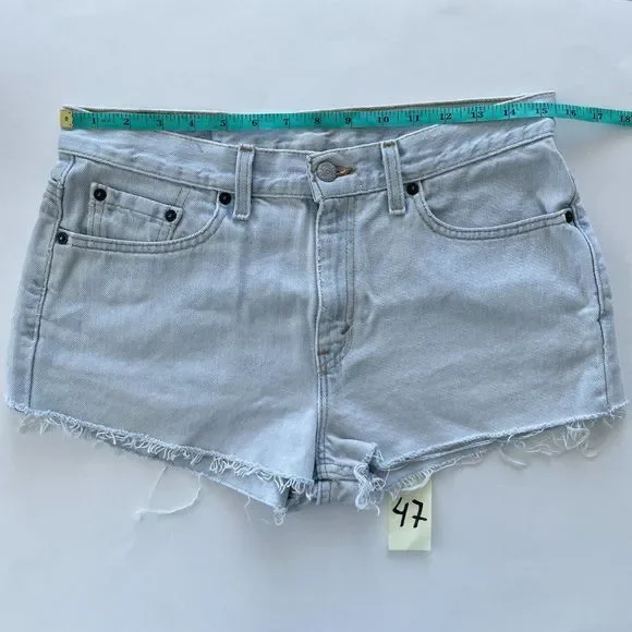 Vintage Levi's 505 high waist USA denim shorts - Picture 6 of 12